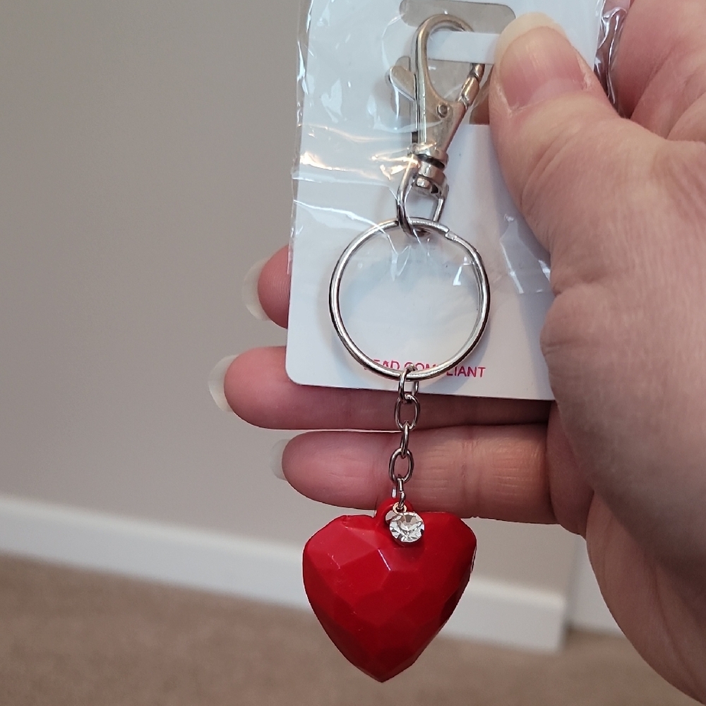 Red Heart Key Chain/Bag Charm